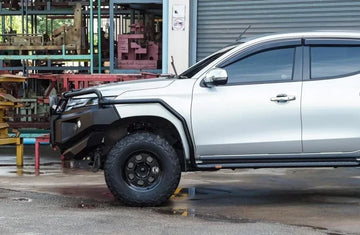 Piak Elite Side Steps for Mitsubishi MR Triton Nov 2018 onwards- Black Checkerplate - Brixton 4x4 - Buy Online Now!